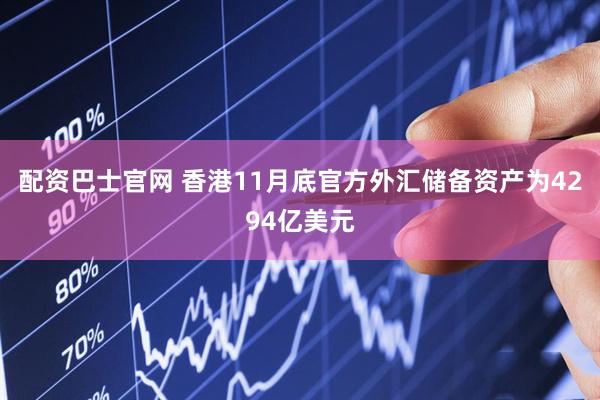 配资巴士官网 香港11月底官方外汇储备资产为4294亿美元