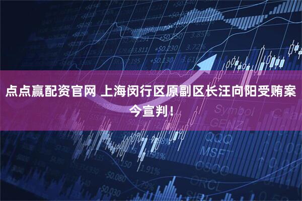 点点赢配资官网 上海闵行区原副区长汪向阳受贿案今宣判！